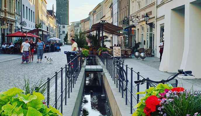 Foto 2 de la ruta de Bikemap "Německo 2018: Leipzig - Lutherstadt Wittenberg (Den 3.)"