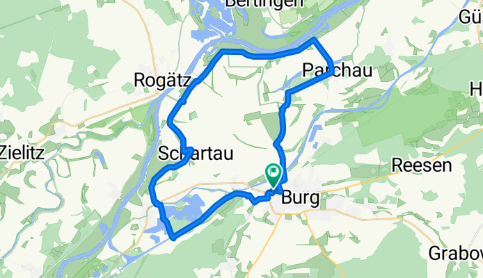 Burg - Parchau - Blumenthal - Schartau - Niegripp - Burg