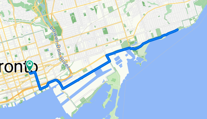 Toronto evening route