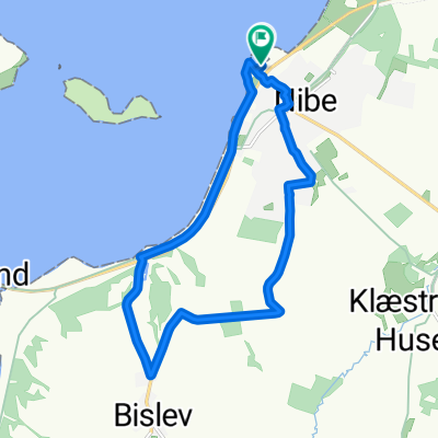 Løberute - Nibe - mod syd ad kysten