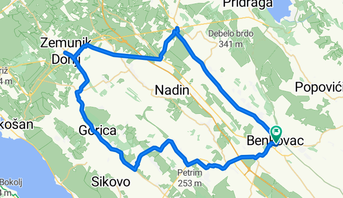 Benkovac - Zemunik Donji - Benkovac