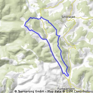 Furtwangen: KH - Katzensteig - Donauqu. - Reha - und zurück