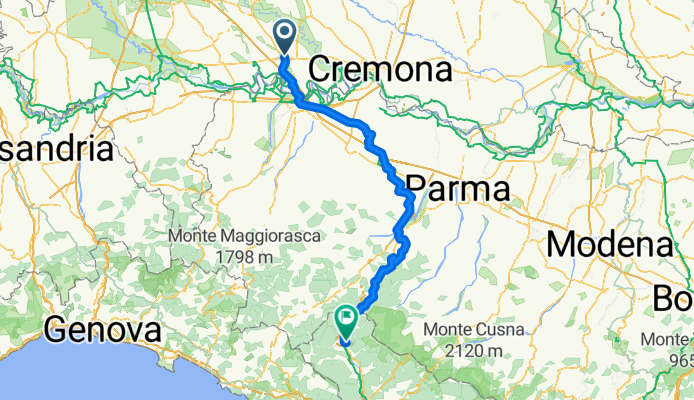 Casalpusterlengo to Pontremoli