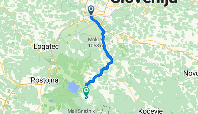 Vzhodna SLO tura - 1 Lj-Stari trg pri Ložu