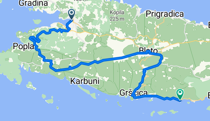 MTB AT island route KORČULA