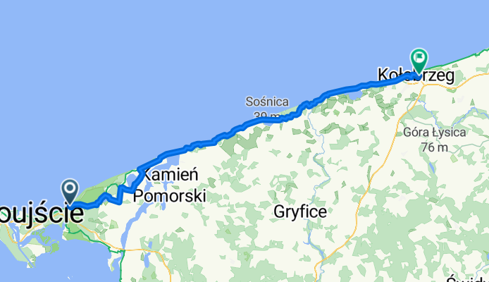 Miedzyzdroja nach Kohlberg / Polen