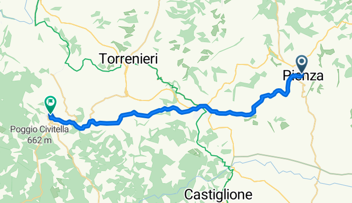 Pienza nach Montacino