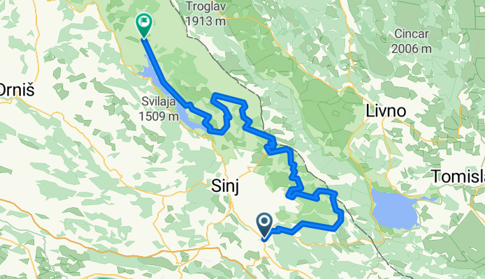 MTB AT continental route VRLIKA - TRILJ