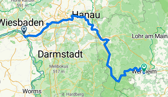 Mainradweg Mainz - Wertheim
