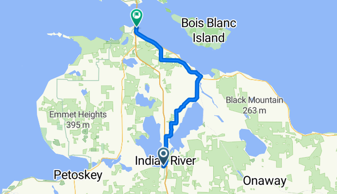 burt lake to mackinaw 40miles