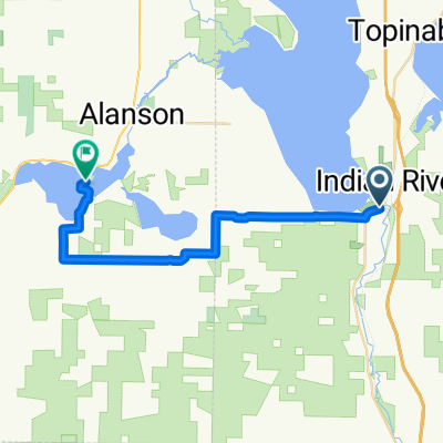 Burt lake to Oden Island nature preserve