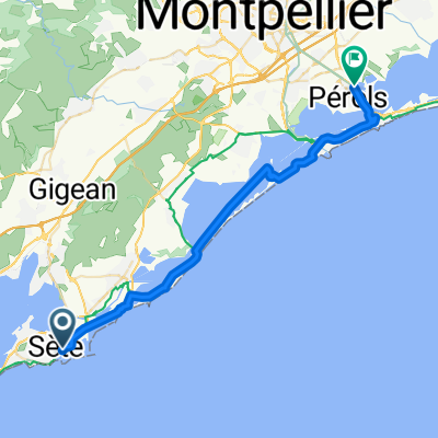de Sète à montpellier chemin de hallage