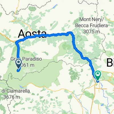Nivolet  Ivrea via aosta 113 km