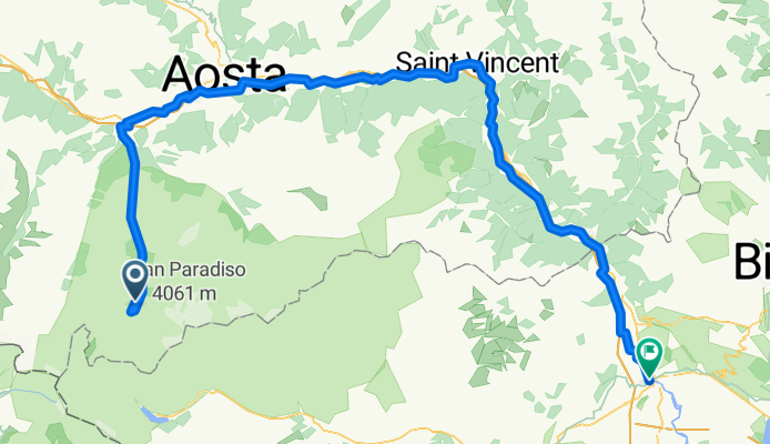 Nivolet  Ivrea via aosta 113 km