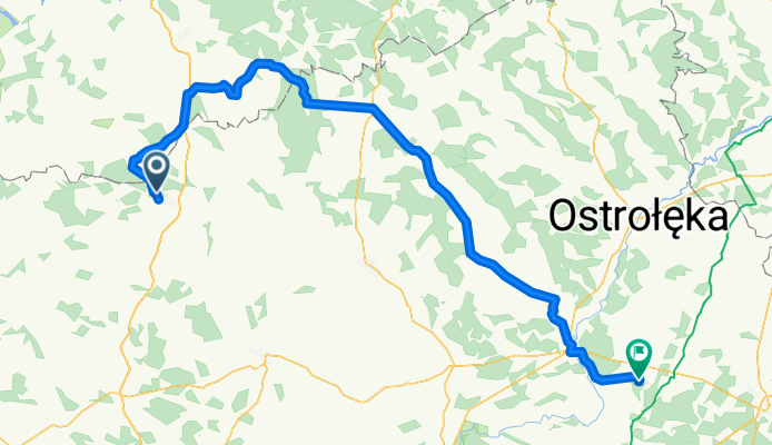 Mława-Chorzele-Dzbądzek 150km