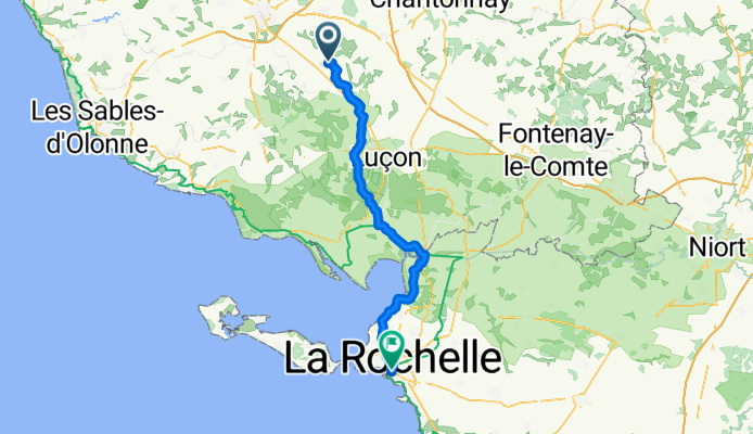 Yurts to La Rochelle, day 4, 43 mile