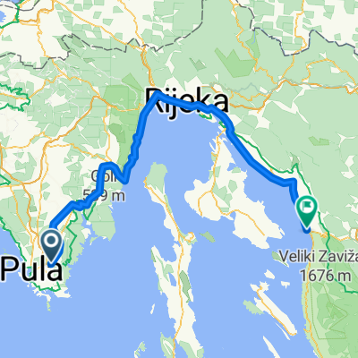 Day 1 - Pula Airport to Senj