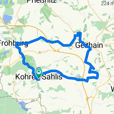 Narsdorf - KohrenSahlis - Streitwald - Frohburg - Frauendorf - Niedergräfenhain - Geithain - Bruchheim - Narsdorf