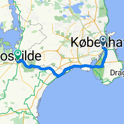 Kopenhagen Roskilde 50 km
