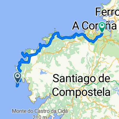 Ruta Costa da Morte con mochilas