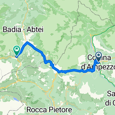 Cortina transfer to Corvara by Falzarego &amp; Campolongo