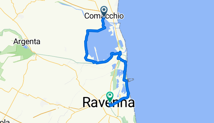 Comacchio nach Ravenna