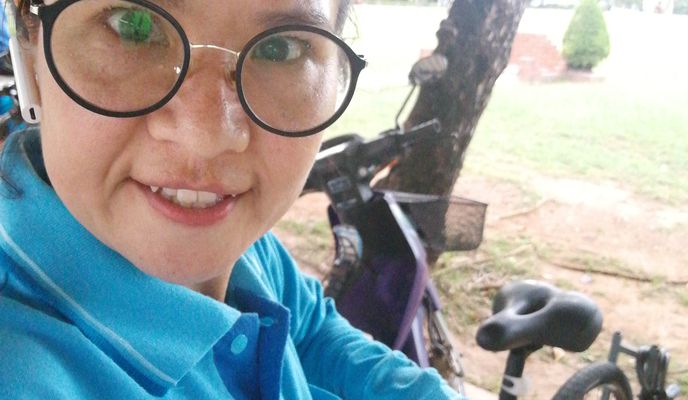Photo 1 of the Bikemap route "ปั่นต้านลมและฝน เกือบสุดเส้นทาง 🚴😅"