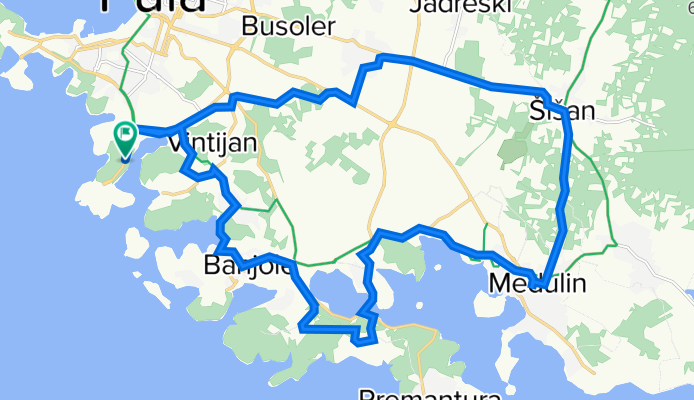 Verudela - Medulin - Sisan - Verudela