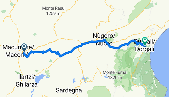 macomer to nuoro