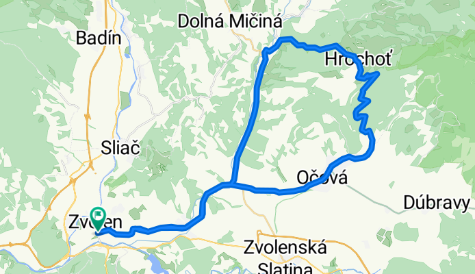 Zvolen - Hrochoť - Čerín