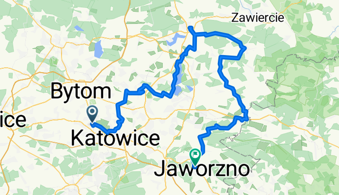 Z Chorzowa, przez Siewierz i Sławków, do Jaworzna