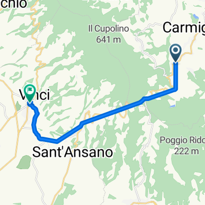 carmignano to vinci downhill