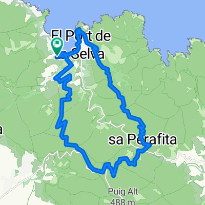 Ruta corta MTB: Port de la Selva - Perafita - Port de la Selva