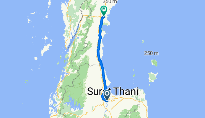 Surat Thani to Chumphon Railway station