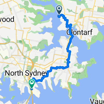 Seaforth via Mosman to Milsons Point 