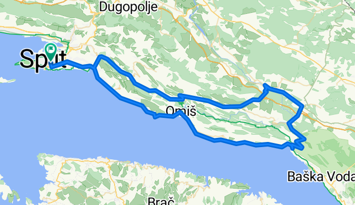 ST - Tugare - Gata - Blato - Šestanovac - Dubci - ST