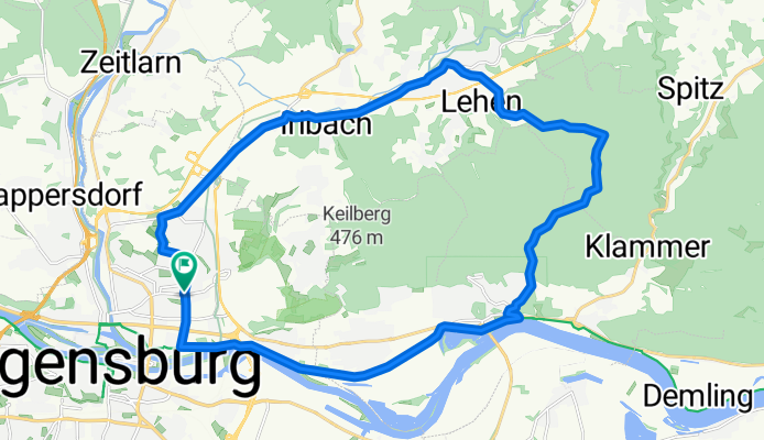 Regensburg-Wenzenbach-Donaustauf-Regensburg