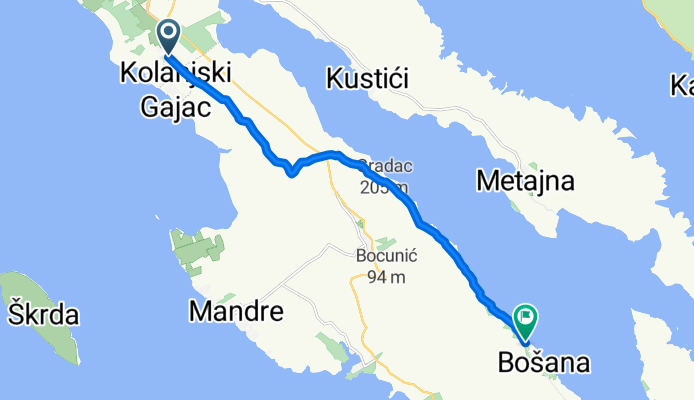 Otok Pag - staza "Gajac-Bošana"