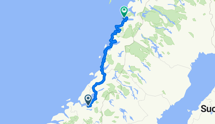 trodheim-bodo 821km