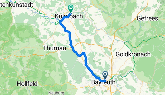 8. Bayreuth-Kulmbach u.Zurück 65 Km m.Auto