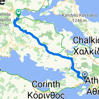 Athens to Thermopylae -- route1