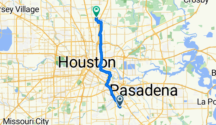 Hobby airport to Little York road