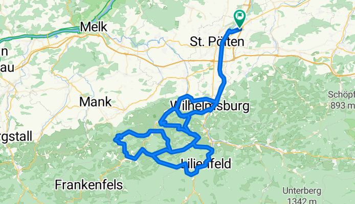 Morigraben mit Umwegen von/nach St. Pölten