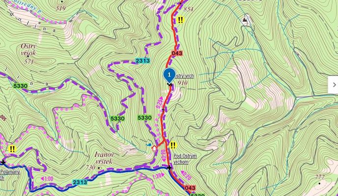 Foto 2 der Bikemap-Route "Vrchol č. 8 VKT 2019 - Ostrý vrch"