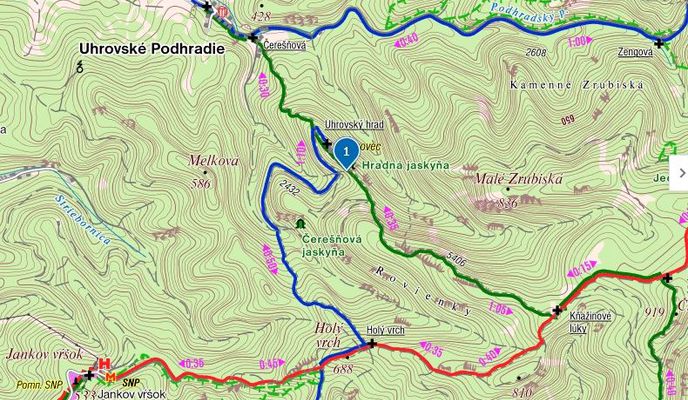 Foto 2 de la ruta de Bikemap "Vrchol č. 18 VKT 2019 - Uhrovský hrad"