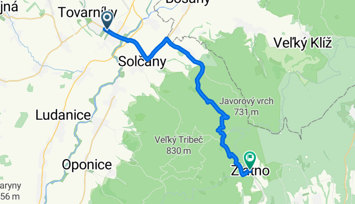 Topoľčany - Čierny Hrad - Zlatno