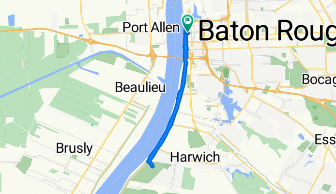 Relaxed route in Baton Rouge