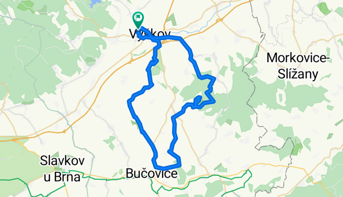 Vyškov - Větrník - Bučovice - Orlovice - Vyškov (Jantar 2x bloudil :D )