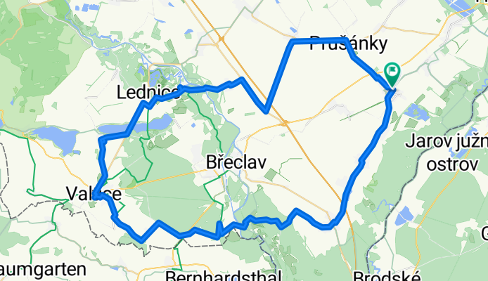 Moravska Nova ves-Lednice-Vatice- Pohansko -Moravska nova ves