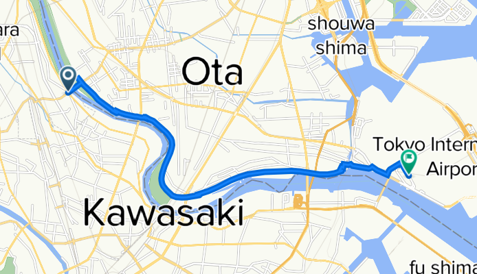 川崎ガス橋→羽田空港国際線ターミナル